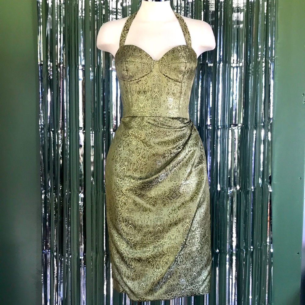 ⭐️VINTAGE INSPIRED 60s 70s Handmade Cocktail Dress WOW FACTOR Aprox Size 6-8